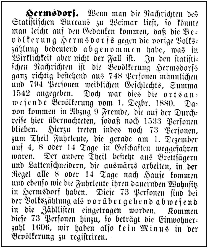 1881-06-10 Hdf Volkszaehlung
